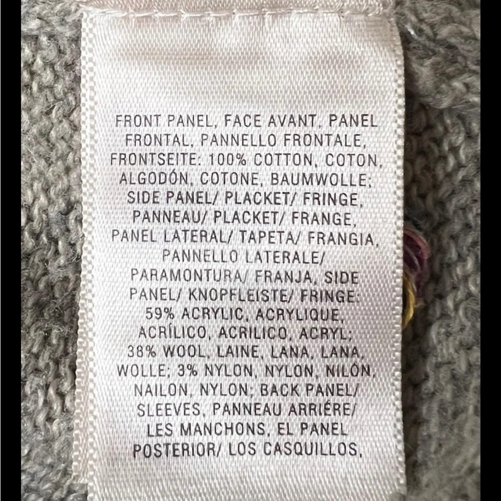 Anthropologie SLEEPING ON SNOW Folklore Cardigan Sweater Embroidered Fringe Boho